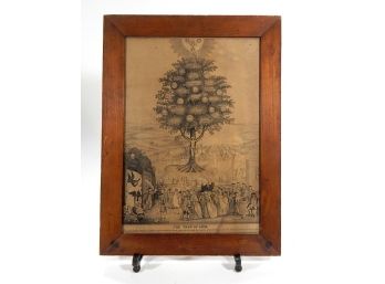 Antique 19th Century 'Tree Of Life' Framed Print