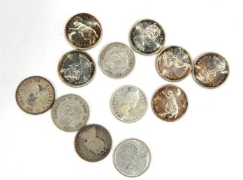 Lot 12 Canadian Silver Quarters 1910-1967