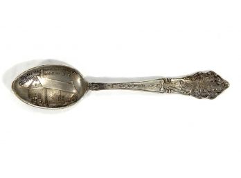 Antique Sterling Souvenir Spoon - North Carolina Moravian Church