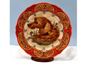 Antique 19th Century WEDGWOOD Hand Painted DOG Plate