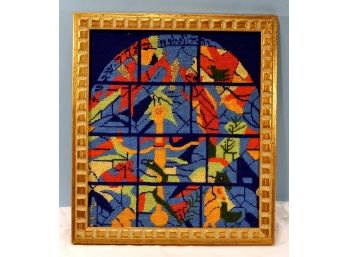 Vintage Abstract Needlepoint Picture