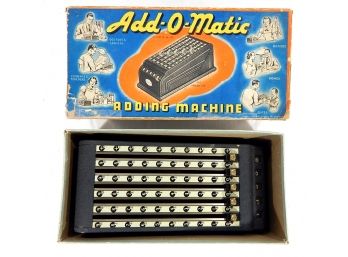 Original Vintage 1937 ADD-MATIC Adding Machine W/ Box