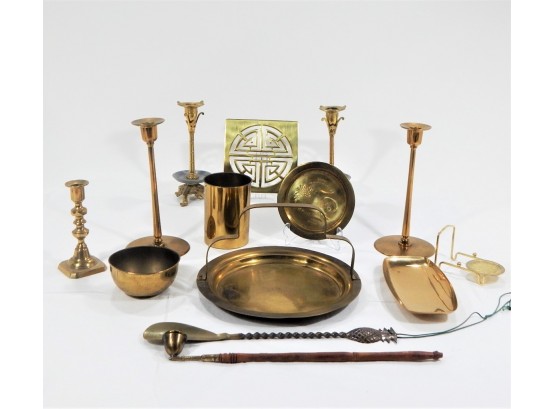 Group Of Assorted Brass Items