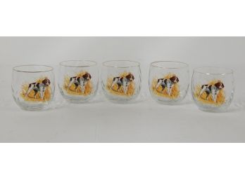 Set Of Four Brittany Spaniel Glasses