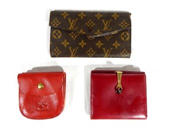 Lot 3 Ladies Wallets Authentic Gucci Louis Vuitton Di Pilippo