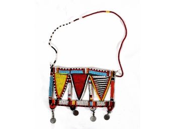 Vintage Native American Bead Necklace Pendant
