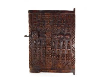Carved Wood Tribal Door Panel