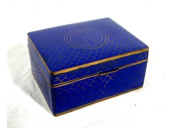 Vintage Chinese Cloisonne Jewelry Trinket Lidded Box