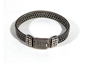 Sterling Silver BNY Men's Woven Bracelet