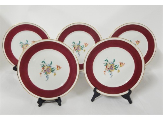 Set Of Five Furstenberg Porcelain Dinner Plates