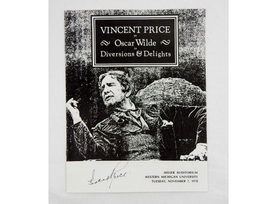 Authentic Vincent Price Autograph