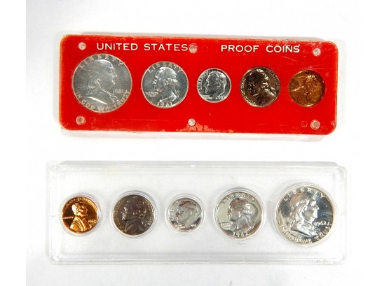 1961 & 1962 US Proof Mint Coin Sets