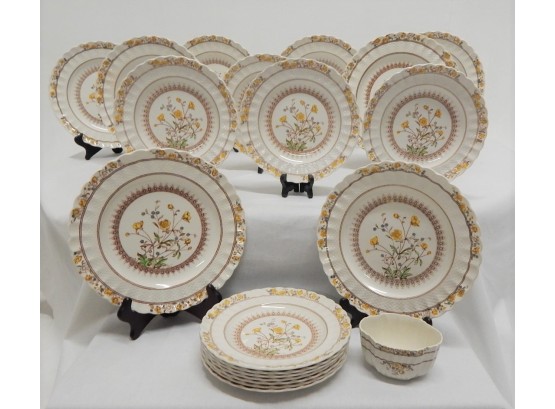 Assortment Of Spode Dishes Buttercup Pattern
