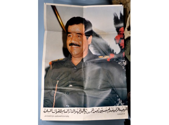 Vintage Military Lot: IRAQ WAR Uniform Maps Saddam Hussein Poster