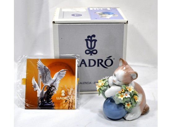 Rare LLADRO Figurine 'Dreamy Kitty' With Box & Papers