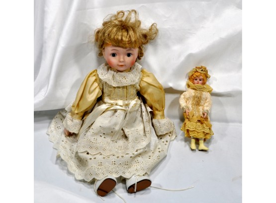 Lot 2 Vintage Porcelain Dolls