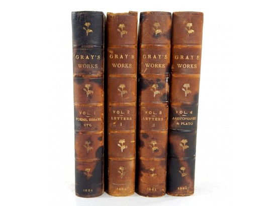 Antique Books 1884 Thomas Gray's Works 4 Volumes