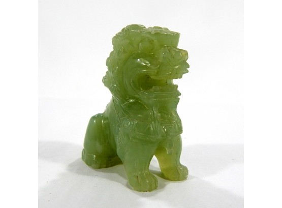 Antique Chinese  Carved Jade Lion Figurine
