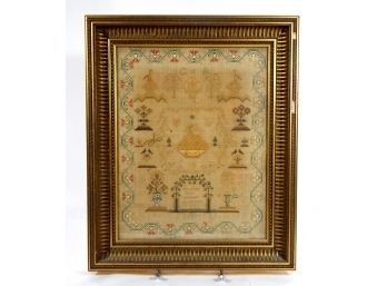 Antique English Embroidery Sampler Early 1800’s