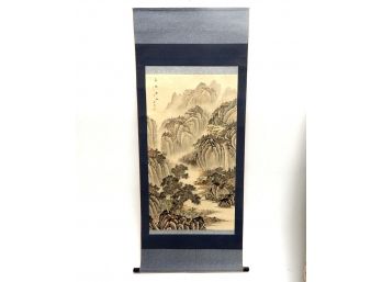Large Antique Chinese Scroll Painting