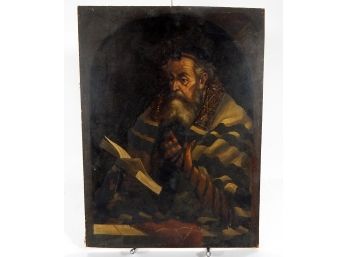 Original Curt BRUCKNER-ECHTERMEYER (1896-1971) Oil Painting Of Rabbi