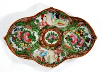 Antique 19th Century Chinese Rose Medallion Bowl