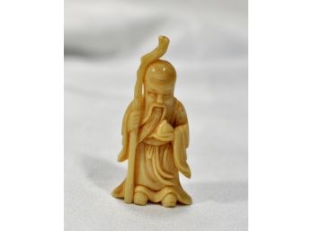 Antique Carved Ivory Chinese Figurine Signed