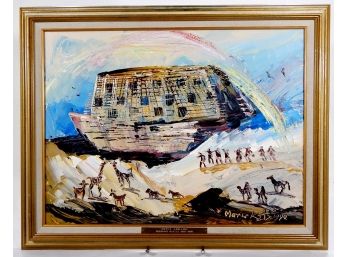 Original Morris KATZ (1932-2010) Noah's Ark Oil Painting