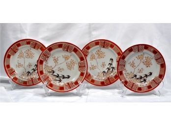 Set 4 Antique Oriental Porcelain Plates