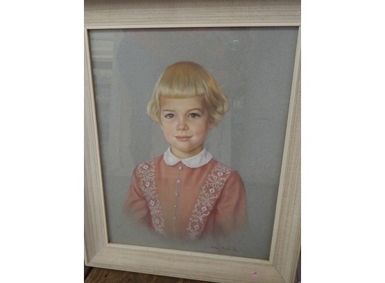 Pastel Portrait Of Young Girl