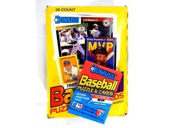 1989 Donruss Baseball Puzzle And Cards 36 Sealed Packs