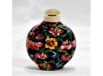 Vintage Oriental Hand Painted Snuff Bottle