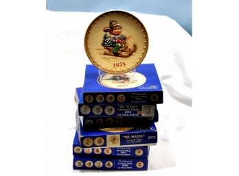 Lot 6 Vintage New HUMMEL Goebel Annual Plates In Boxes