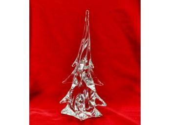 Original CLINCHY France Crystal Tree Figure Signed