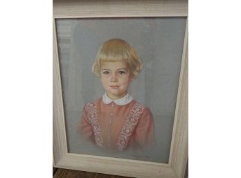 Pastel Portrait Of Young Girl