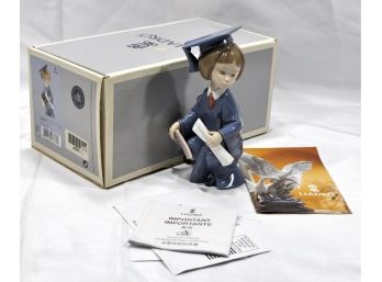Retired LLADRO Girl Figurine 'Graduation' - Original Box & Paperwork