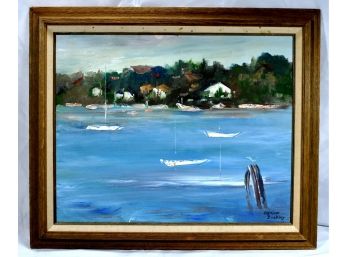 Original Eleanor BUCKLEY Impressionistic Seascape Oil Painting