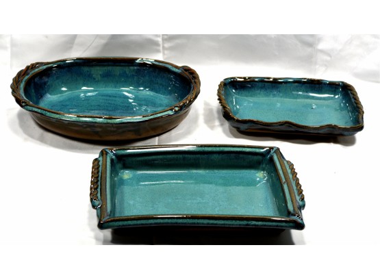 Lot 3 Vintage KUMU Art Pottery Bowls