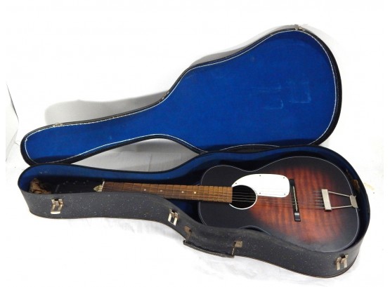 Vintage KINGSTON Guitar With Case & Sheet Music