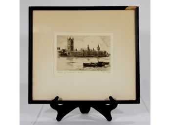 Antique Original Cecil FORBES Etching Artist Proof Signed