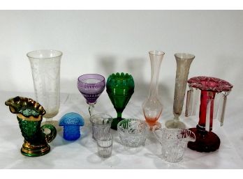 Antiquevintage Bohemian Glass Lot