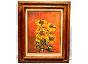 Original Marie SWENSON (1922-2020) Flower Still Life Oil Painting