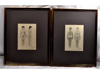 Pair Vintage Russian Female Nude Studies #2