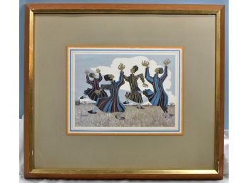 Vintage FREEMAN 'Jewish Dancers' Framed Print