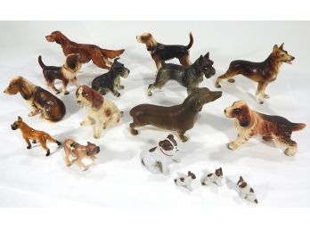 Vintage Collection Of Porcelain Dog Figurines