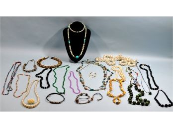 Vintage Costume Jewelry Lot - Necklaces, Bracelets