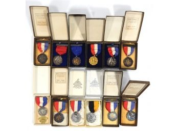 Lot 12 Vintage Sterling Silver Swimming Medals