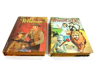 Lot 2 Children Books- Wizard Of Oz, Rifleman