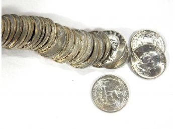 1959 D - Roll Silver BU Quarters (40)
