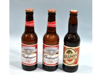 Lot 3 Beer Bottles Budweiser Olympics & Killians